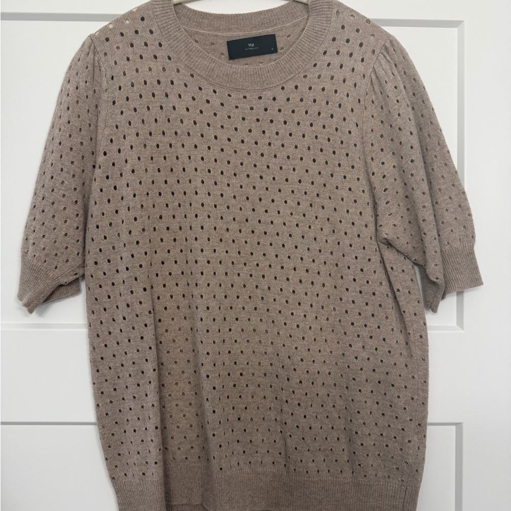 WithBlack Women's Tan Crewneck Sweater